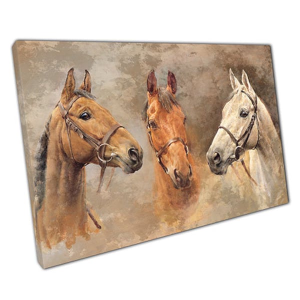 Print on Canvas we were kings Horse Art Ready to Hang canvas Wall Art Print Picture For Home Office Decor