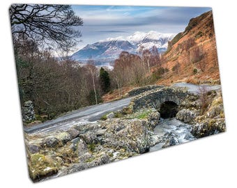 Landschapsprint Ashness Bridge Skiddaw: kant-en-klare kunst uit het Lake District als decoratie voor thuis en op kantoor