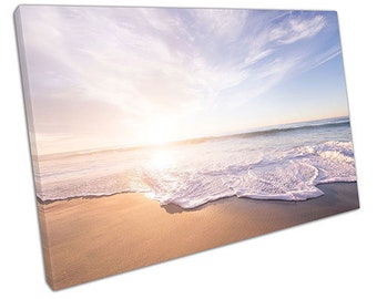 Canvas Print Zonsopgang Zeegezicht Strand Canvas Wall Art Print Foto Voor Home Office Decor