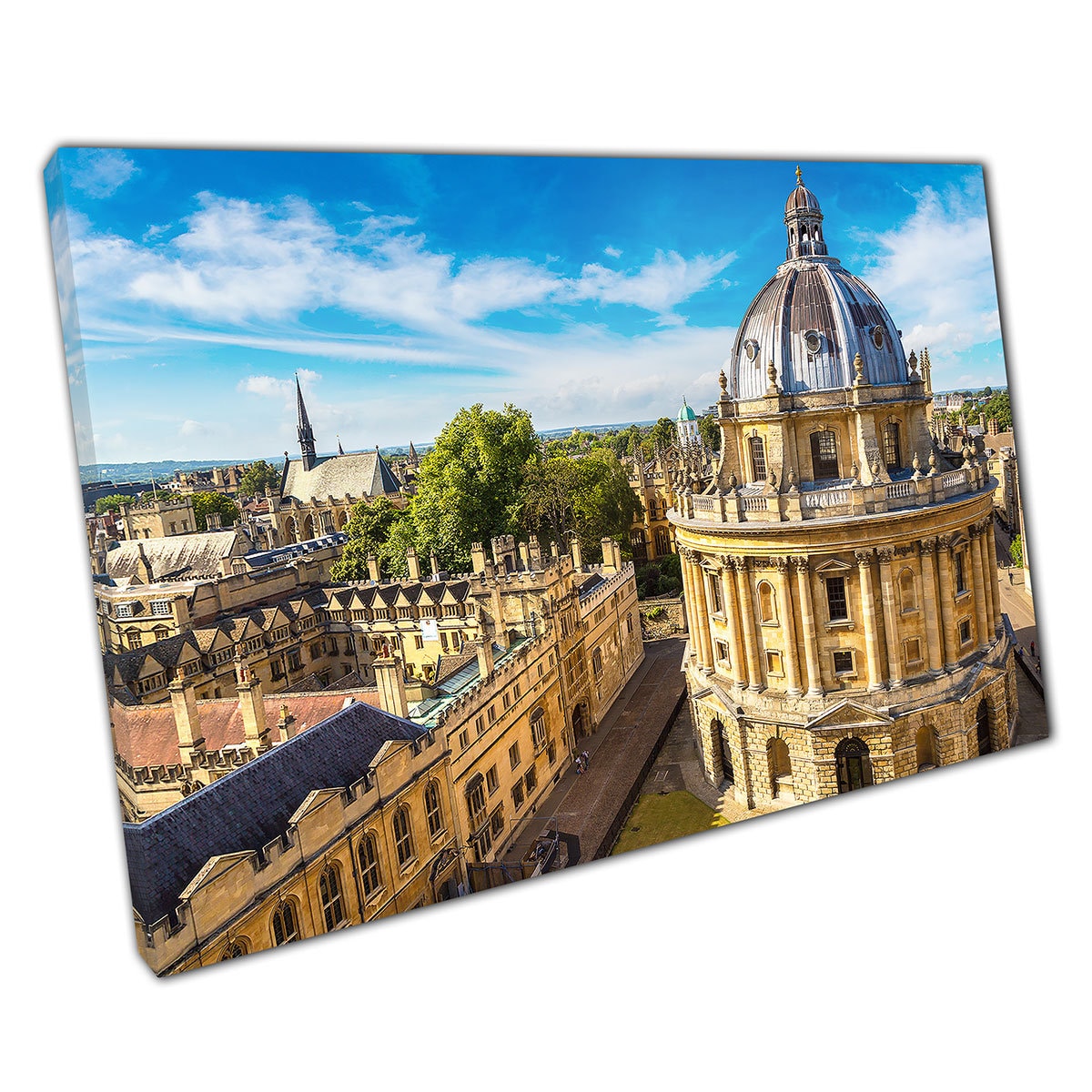 vue sur les monuments historiques de l'université d'oxford et la bibliothèque bodleian, oxford angleterre, impression d'art mural toile pour