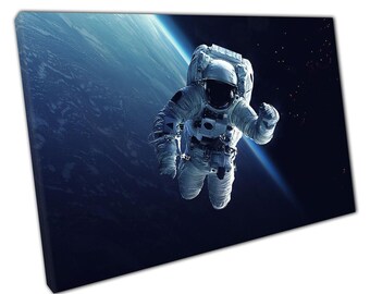 Astronaut Spacewalk Canvas Print  Galaxy Universe Wall Art for Home  Office Decor