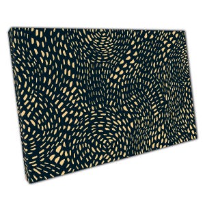 Stampa da parete Art Déco astratta: pois neri e dorati per un arredamento moderno - Tela contemporanea