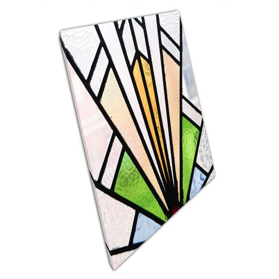 Bright Detailed Art Deco 19 S Themed Stained Glass Style Etsy Ireland