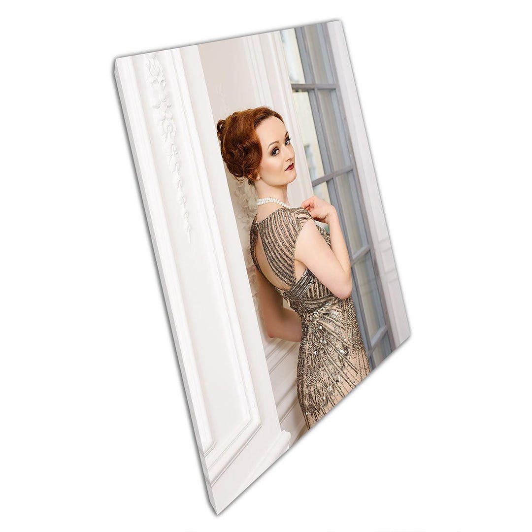 Elegant Art Deco 1920s Flapper Canvas Print: Glamorous Woman Wall Art ...