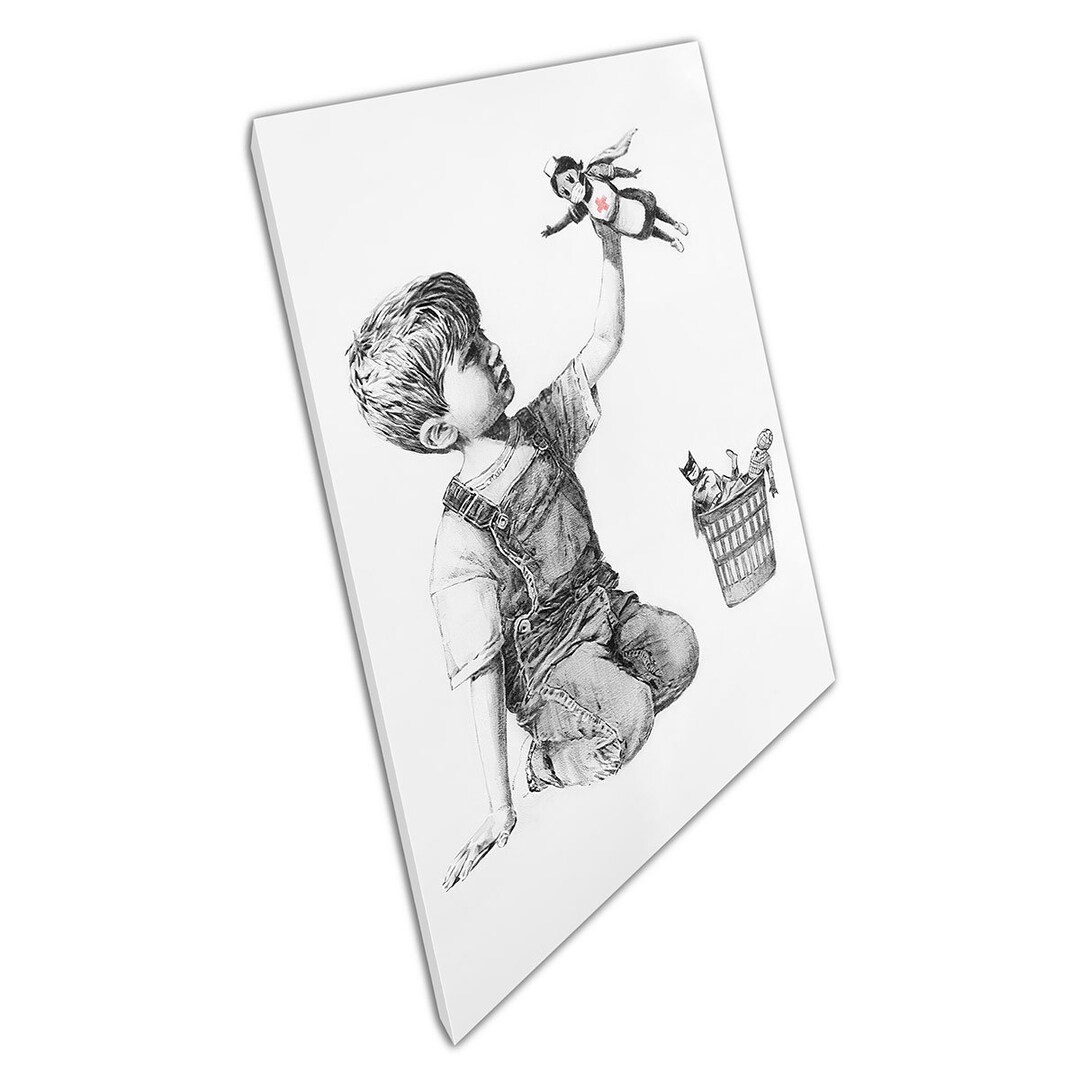 BANKSY GAME CHANGER SUPER NURSE CANVAS WALL ART PRINT ARTWORK - Foto 9