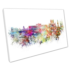 Belfast Cityscape Watercolor Wall Art: Unique Home Office Decor Print - Northern Ireland Gift