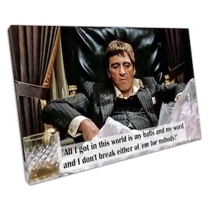 Scarface Tony Montana Wall Art Print: Ready to Hang Movie-Inspired Decor for Home or Office