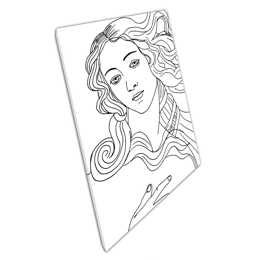 Goddess Venus Birth of Venus Botticelli Graphic Line Art - Etsy UK