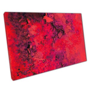 Stampa su tela astratta misteriosa, rosso e rosa: decorazione da parete con texture anticata per l&#39;arredamento di casa e ufficio