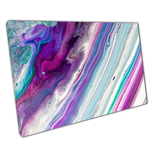 Abstract Marbled Canvas Art: Vibrant Paint Spill Wall Decor for Home & Office - Ready to Hang