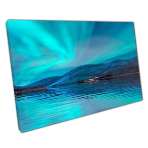 Stunning Aurora Borealis Canvas Print: Tromso Fjords Norway Wall Art for Home and Office