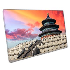 Temple of Heaven Canvas Print - Beijing Sunset Landscape Wall Art for Home  Office Decor