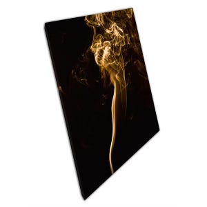 Abstract Brown Smoke Digital Art Print on Canvas  Mysterious Wall Decor for Home  Office