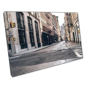 SoHo Manhattan Cityscape Canvas: Urban New York Street Scene Wall Art for Home & Office Decor