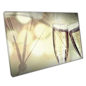 Champagne Fireworks Canvas Art  Celebration Wall Decor  Ready to Hang Home  Office