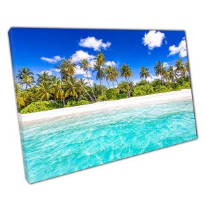 Tropical Paradise Canvas: Palm Tree Wall Art for Beach Homes, Summer Vibes & Coastal Decor
