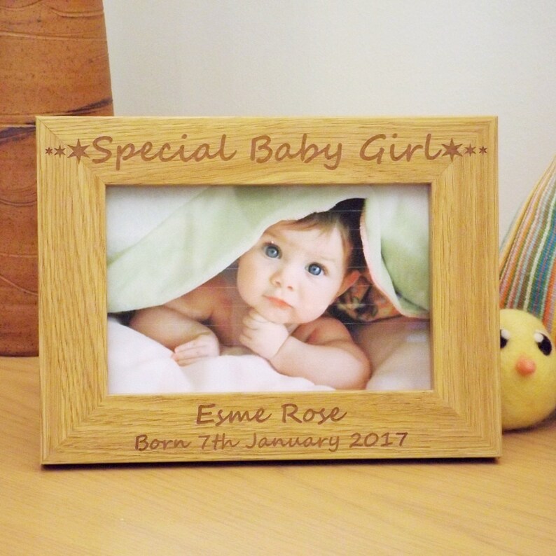 New born Nanny Grandad Gift Personalised Engraved Landscape 7 x 5/" Photo Frame