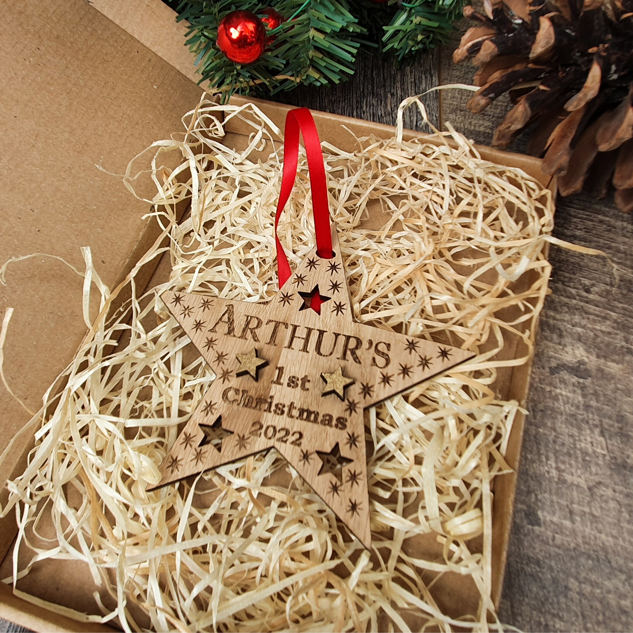 Personalised Babys First Christmas Decoration 1st Christmas - Etsy UK