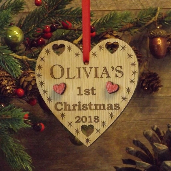 personalised baby christmas decorations