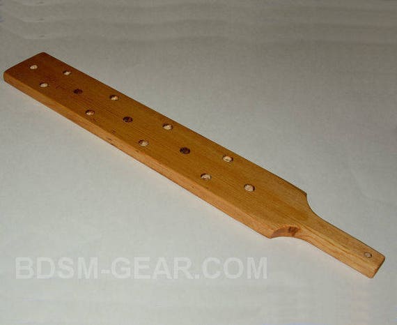 Wood Paddle with Holes - Made in Canadian Oak Wood - BDSM TOYS