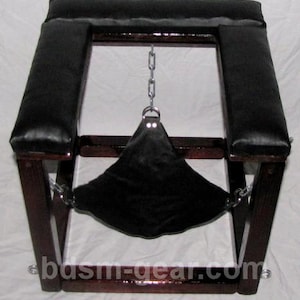 Mistress gift face sitting chair sex chair This particular seat features an adjustable head hammock that perfectly positions them so that their mouth and nose are firmly stuffed into your undercarriage.