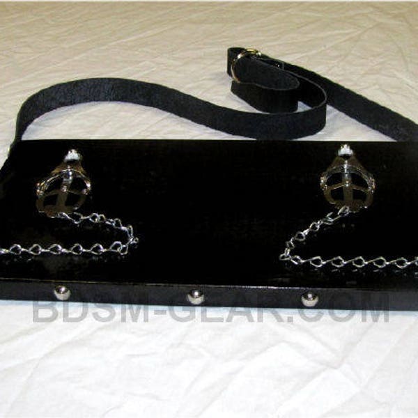 Nipple Torture Serving Tray, Submissive serving tray, slave Serving Tray made of solid wood