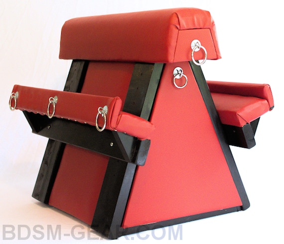 Sex Bench Spanking Horse with Rails and Pads Deluxe Bondage  