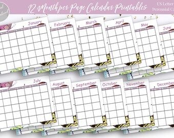 perennial calendar etsy