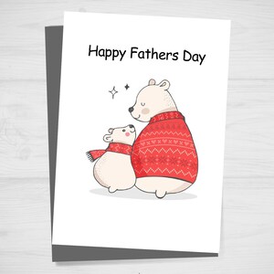 Jolie carte de fête des pères, carte imprimable pour la fête des pères, fête des pères, carte pour papa, carte ours, carte pour enfants, fête des pères imprimable, papa ours,