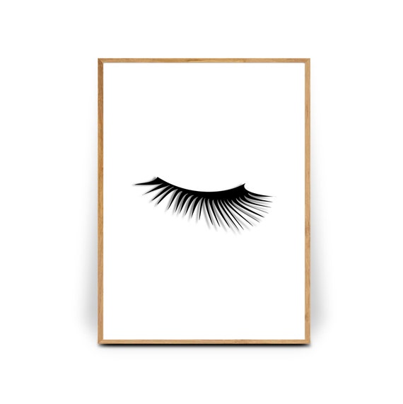 Lashes Print Eye Lashes Make Up Poster Fashion Decor Etsy
