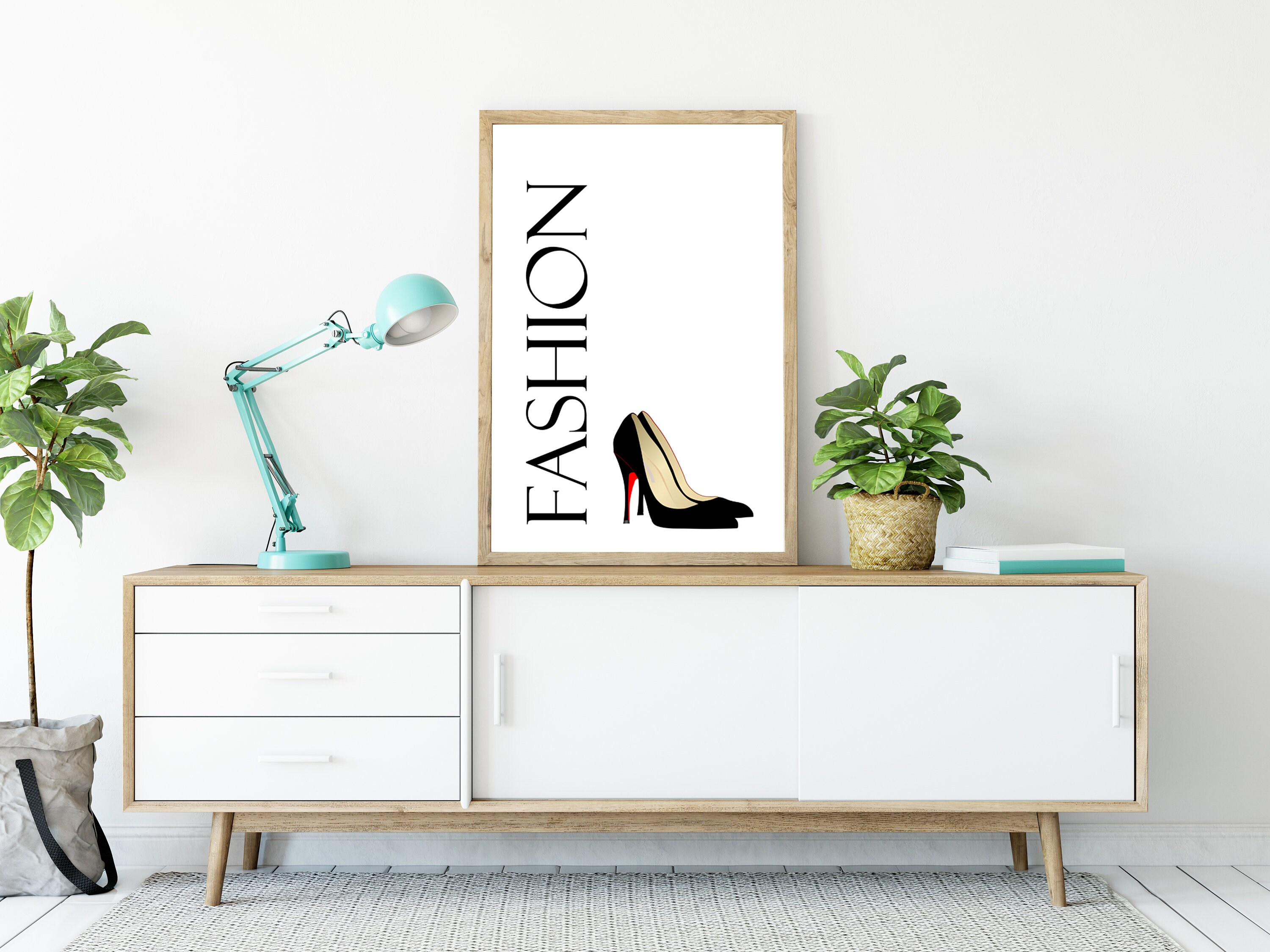 Fashion Shoe Print Fashion Wall Art Dressing room print Etsy