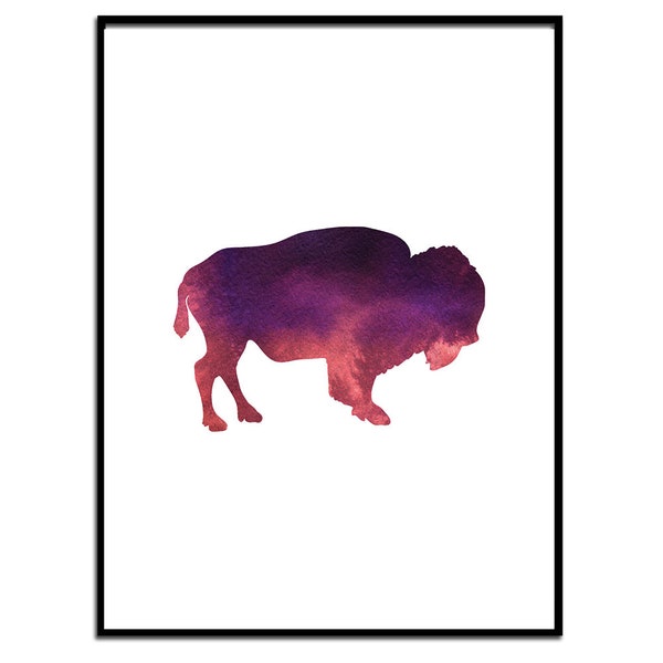 Bison, Bison Print, buffalo print, Navajo nursery , Buffalo Wall Art, Instant Download , north american, Bison Wall Art, Tribal Wall Art