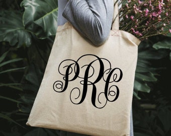 Monogrammed Tote Bag, Bridesmaid Tote Bags, Wedding Gift Tote Bags,  Funny Tote Bags, Custom Tote Bags, Cotton Reusable Bag, Eco Tote Bag