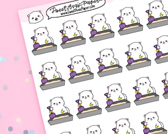 Clean Kitty Litter Planner Stickers #054