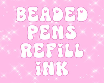 Set of 2 Black Refill Inks For Beaded Pens, Doorable Pen, Autograph Pen, Park Pen, Vacation Pen, Doorables Pen