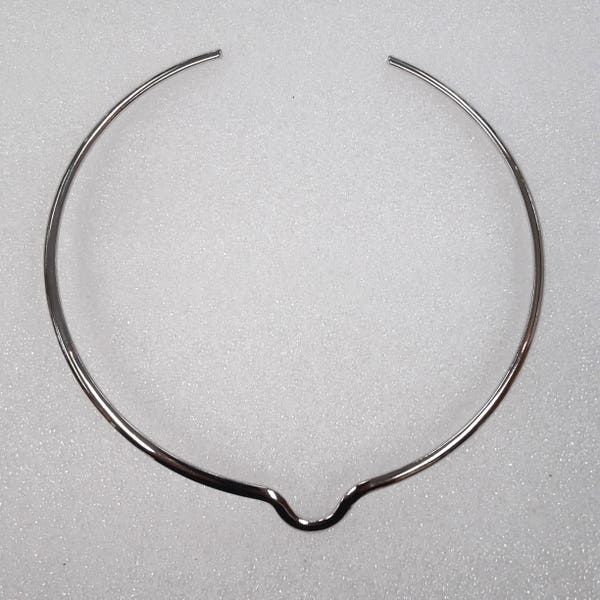 Set of 2 or 4 pcs stainless base metal non tarnished  necklace V shape  18 " Silver Plated Necklace Component - Choker slide