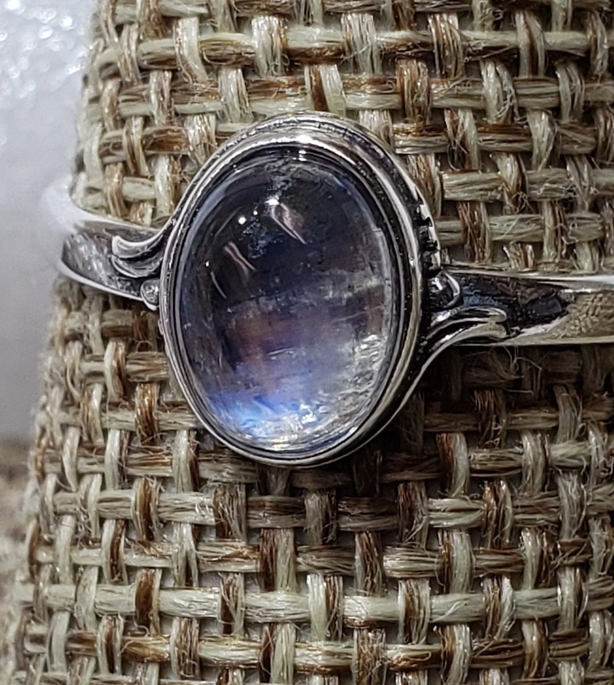 Magical Lights Natural Rainbow Moonstone Solid Silver 925 Mark Ring Sizes  4-12 US Stone Size 6 X 8 Mm Gift Box Included Made in Poland - Etsy