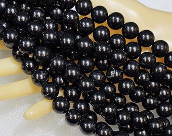 Metaphysical Shungite Beads, 14mm Round