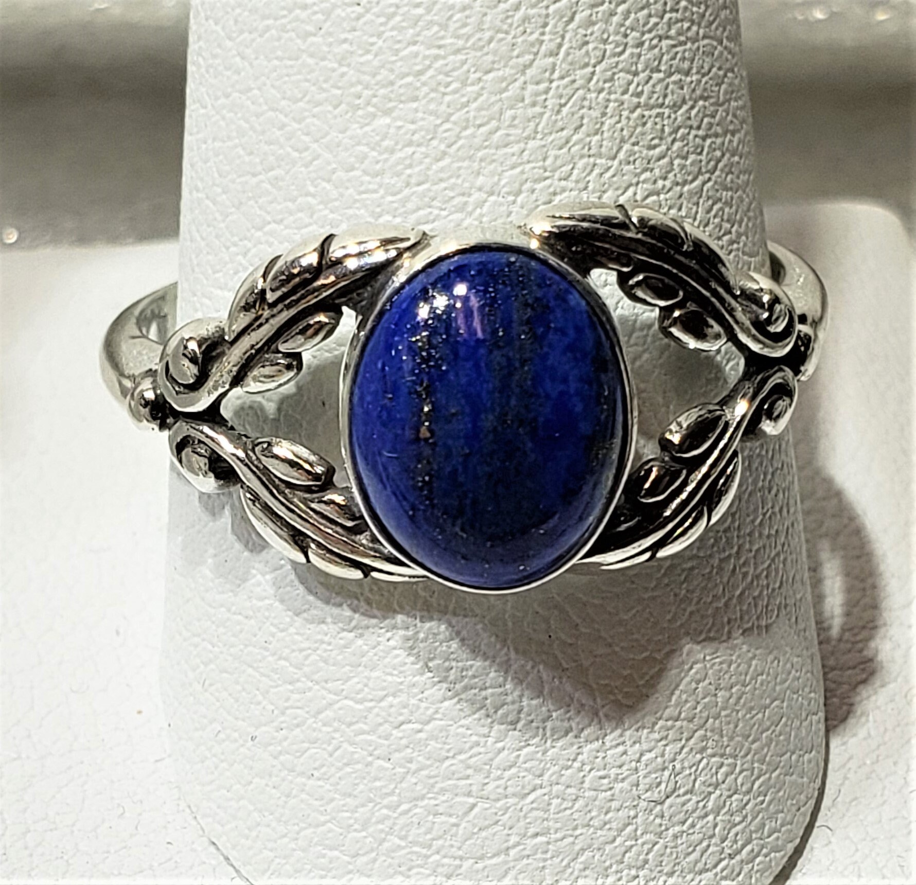 Genuine Lapis Lazuli Set in Solid Silver 925 Mark Ring Sizes 4 - Etsy