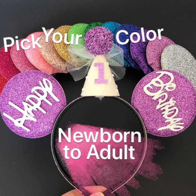 Purple Minnie Ear Birthday Minnie Ear Purple Birthday Hat Minnie