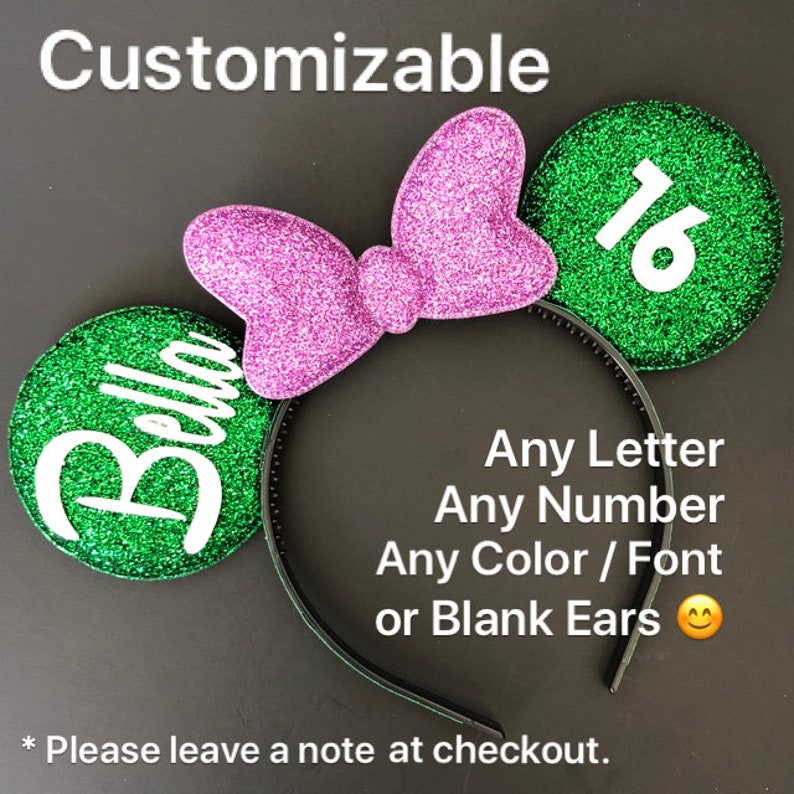 Mermaid Birthday Minnie Ears,Ariel Birthday Minnie Ears,Baby Minnie Ears,Ariel Mickey Ears,Ariel costume,Ariel outfit,Purple Ears,Mint Ears