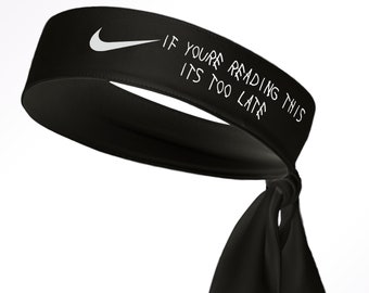 black nike tie headband