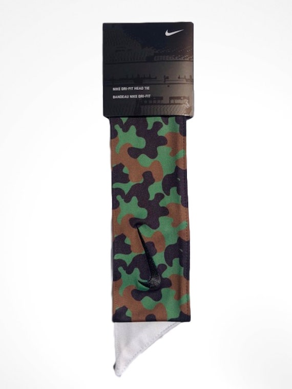 Brown Camouflage Nike Dri-Fit Head Tie 