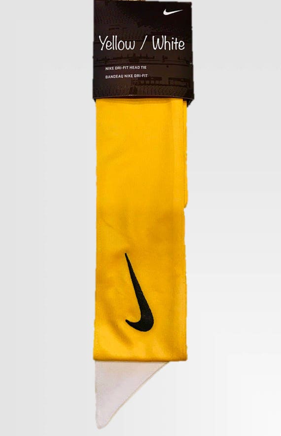 Yellow Custom Nike Dri-Fit Head Tie 