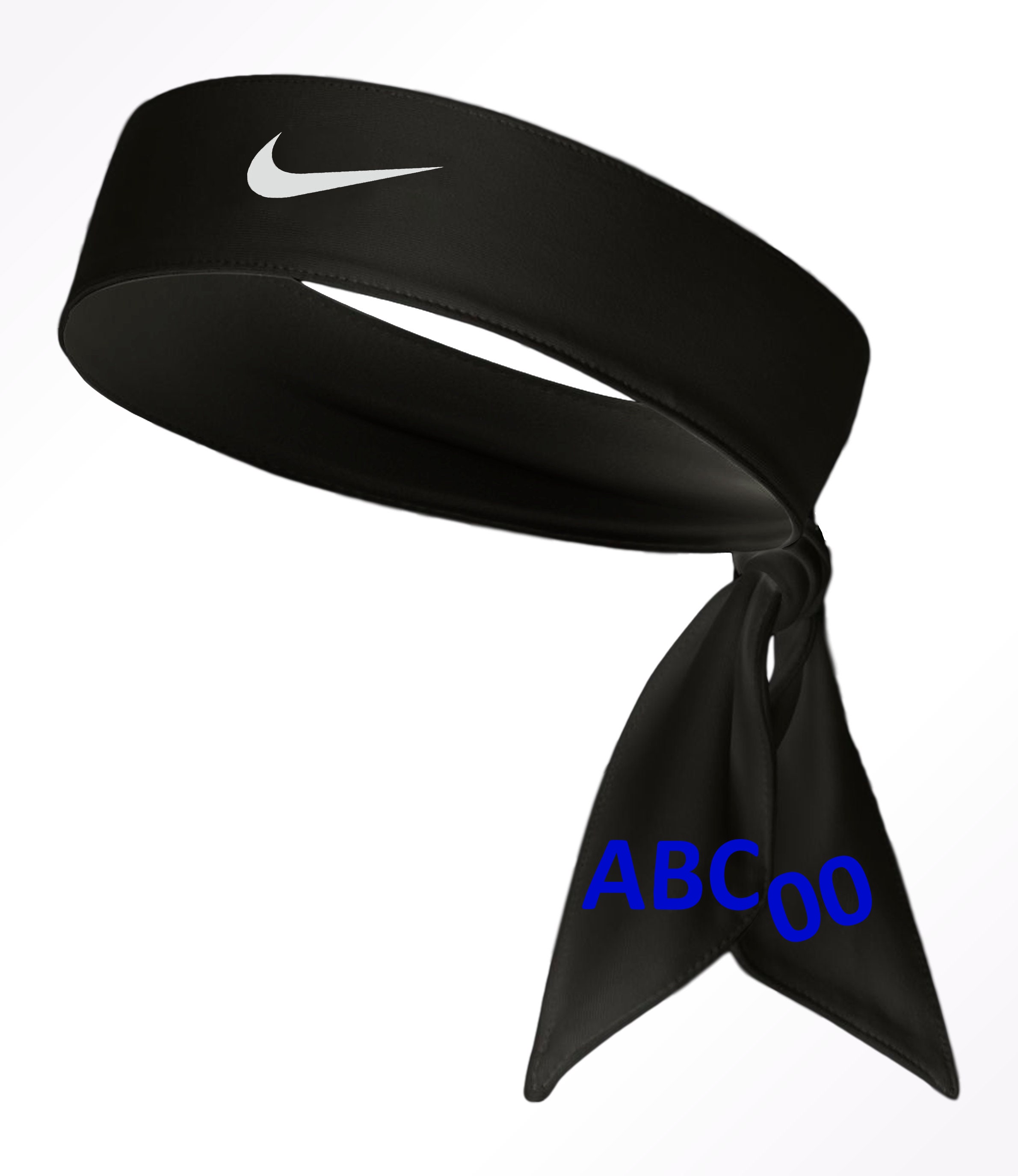 Black Custom Personalized Nike Dri-Fit Head Tie 2.0 Headband | Etsy