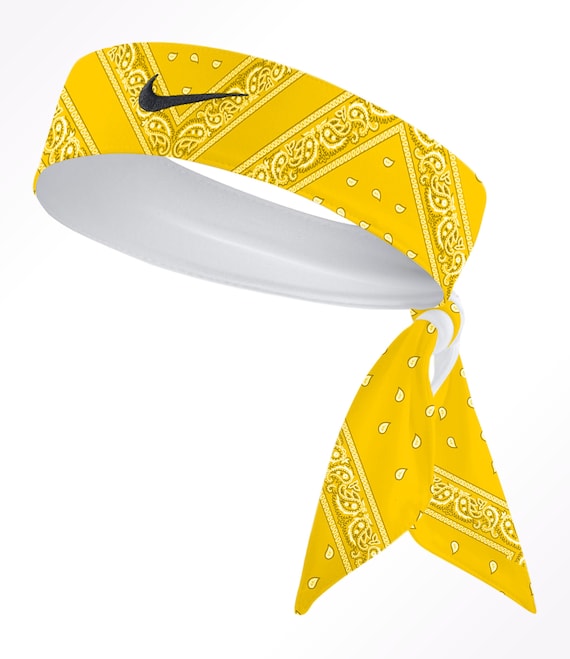 Custom Yellow Bandana Nike Dri-Fit Head 