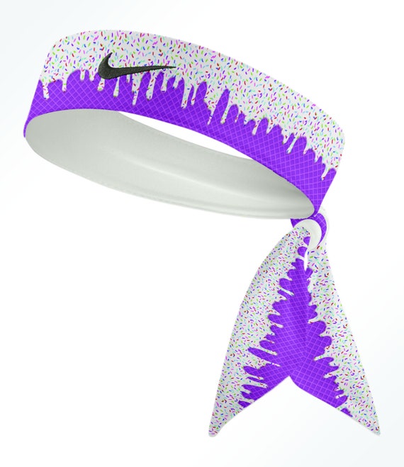 purple nike dri fit head tie