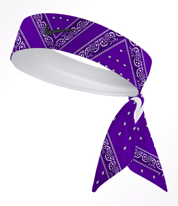 purple nike headband tie