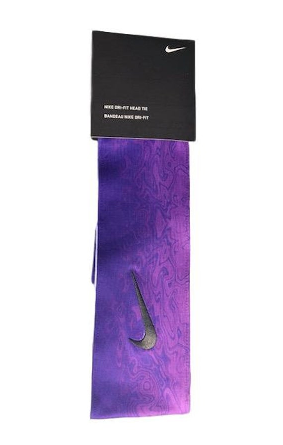 purple nike dri fit head tie
