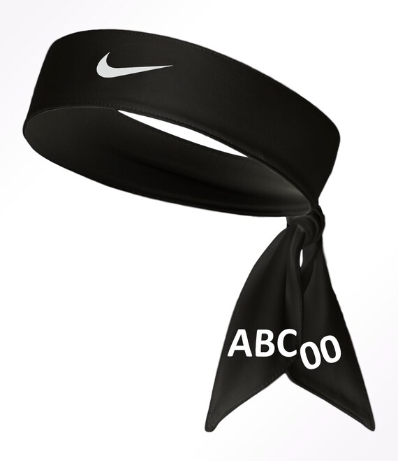 black and white nike tie headband